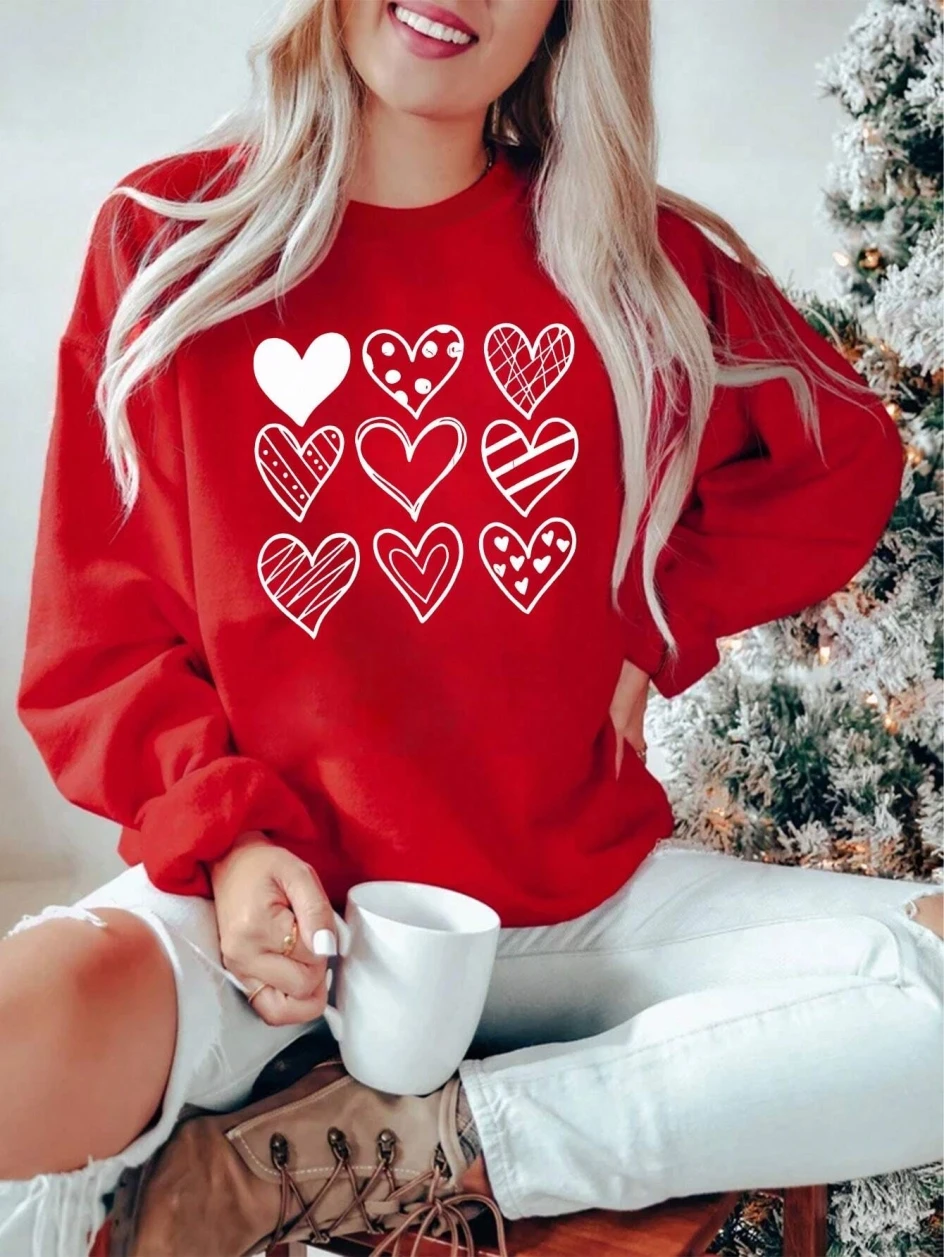 Winter Clothing Drawing - Damskie bluzy z kapturem z nadrukiem
