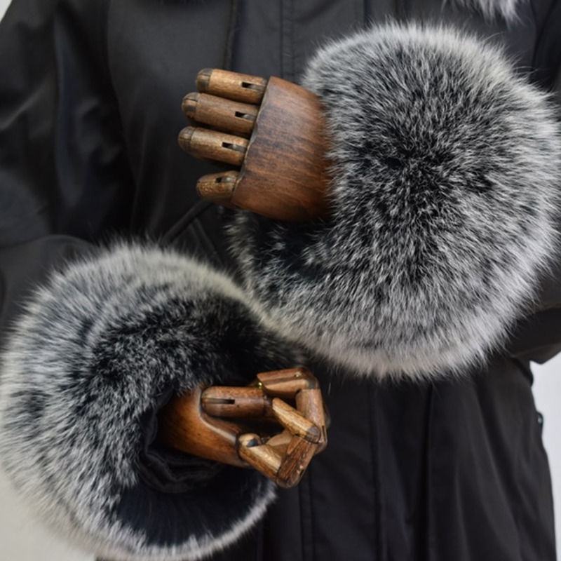 Mankiety z futra lisa dla kobi – Winter Clothing Pk recenzja i cena